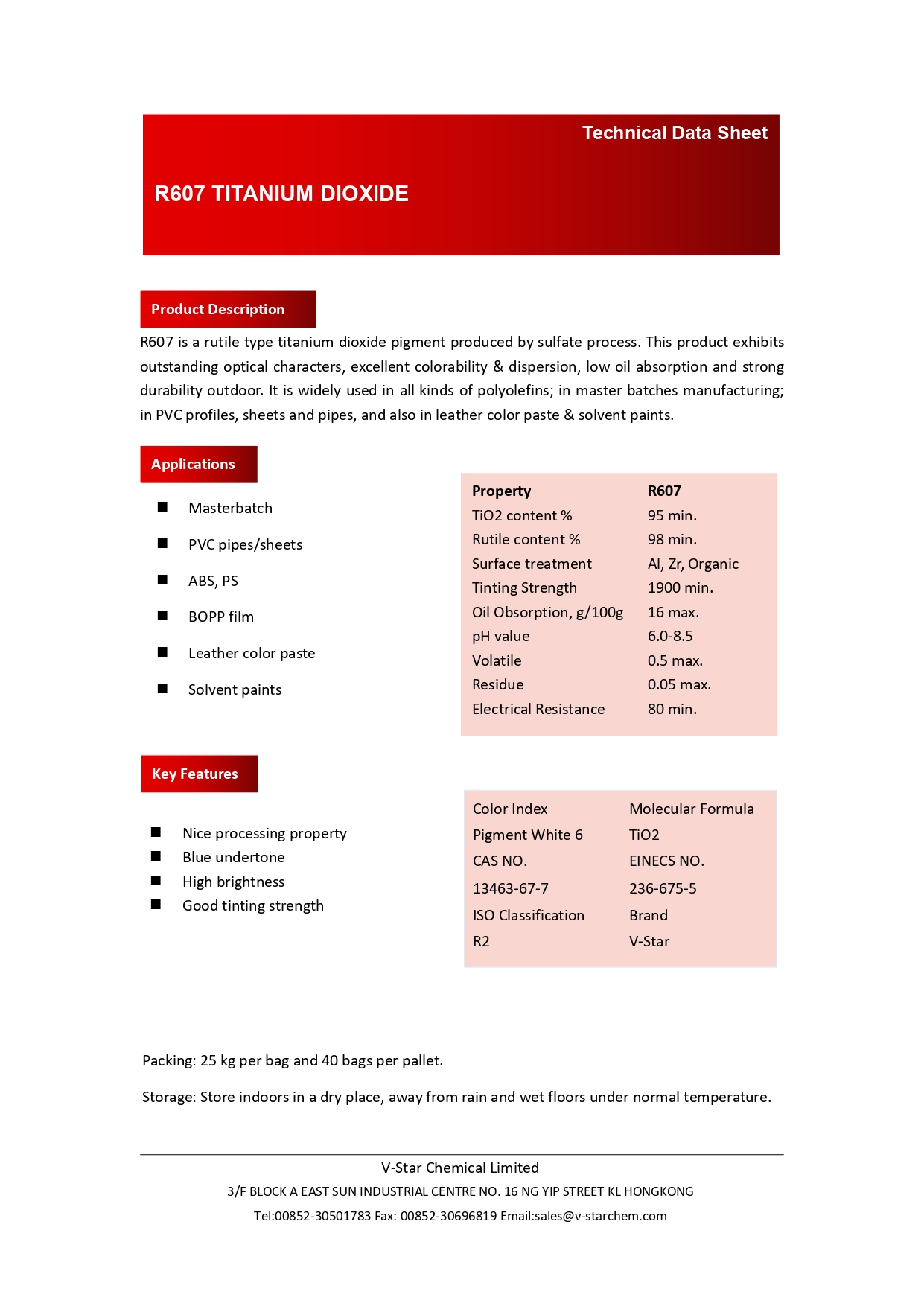titanium dioxide rutile r607
