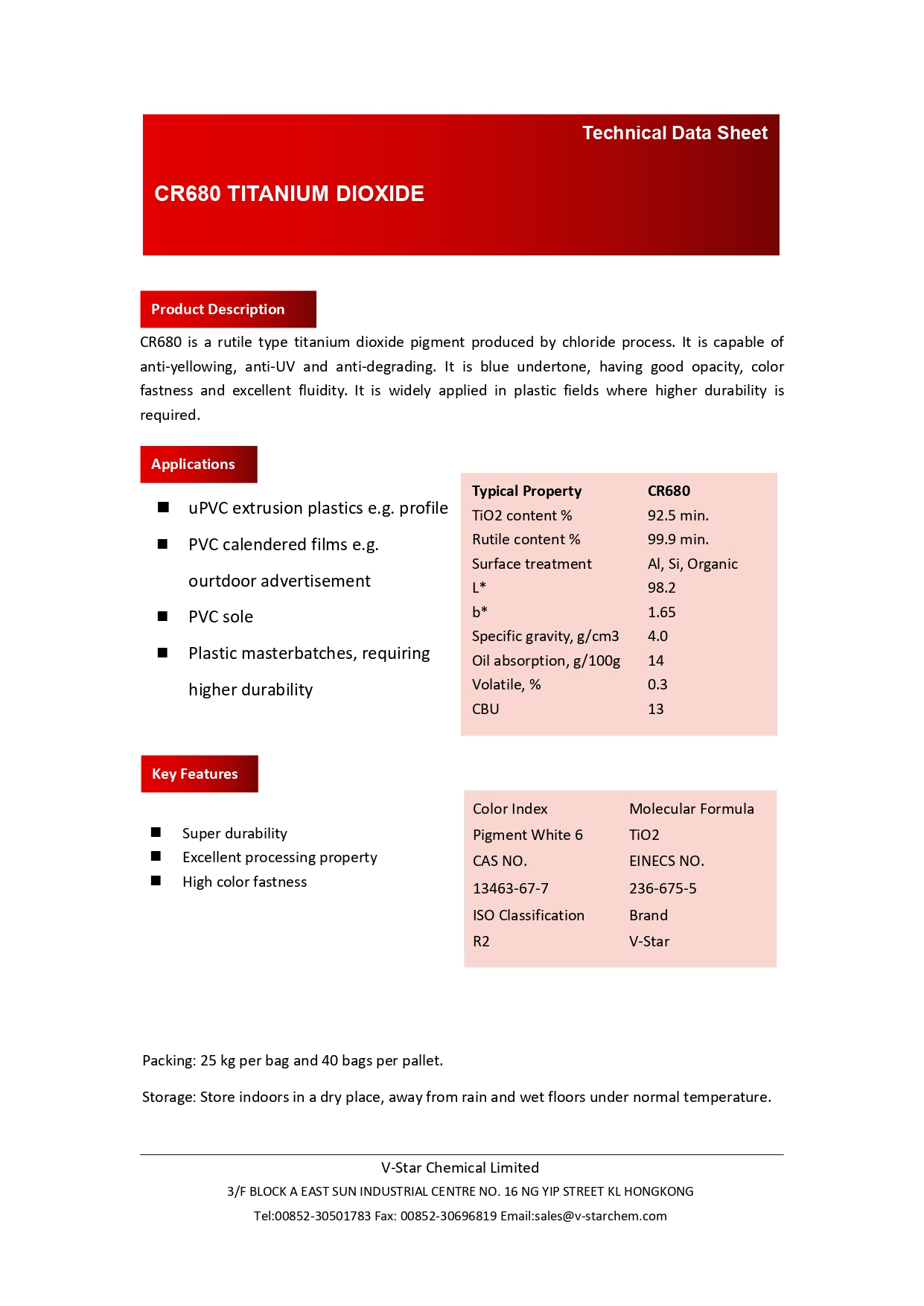 titanium dioxide rutile cr680